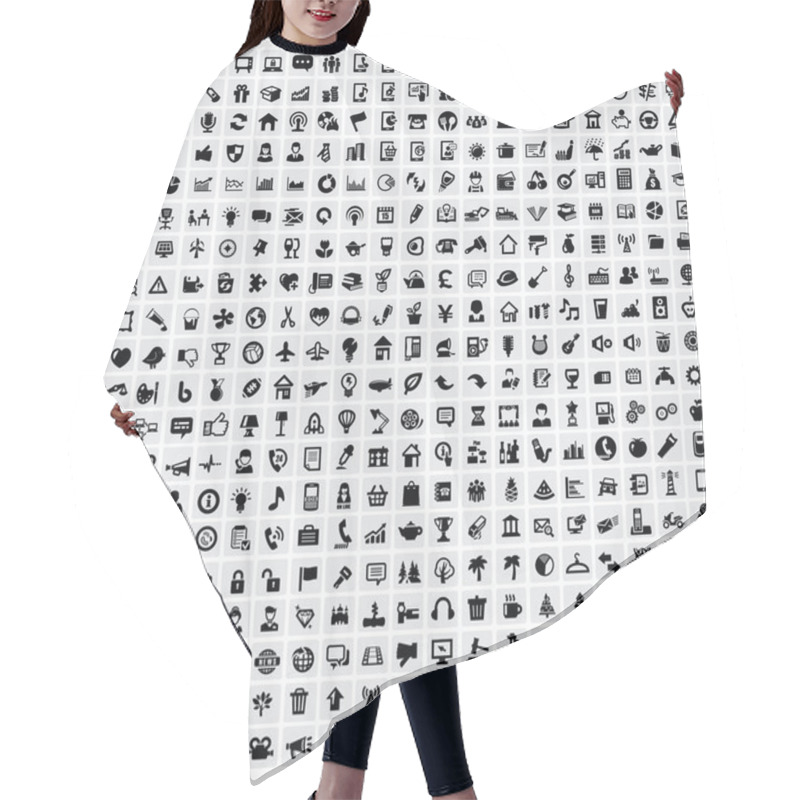 Personality  400 Universal Web Icons Hair Cutting Cape