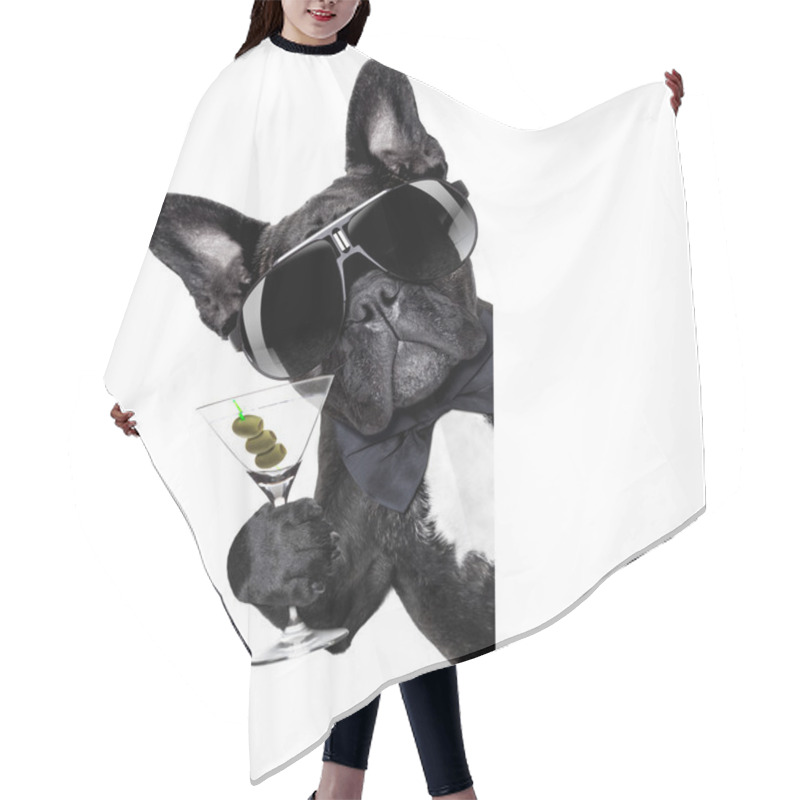 Personality  Martini Dog Hair Cutting Cape