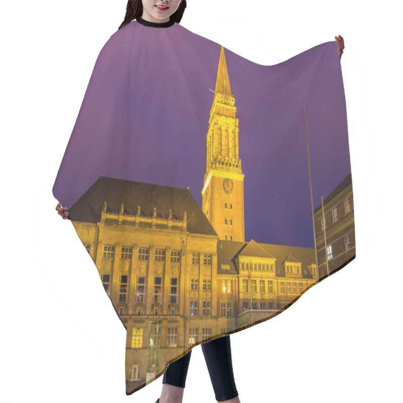 Personality  Night View Of Kiel City Hall, Germany Hair Cutting Cape