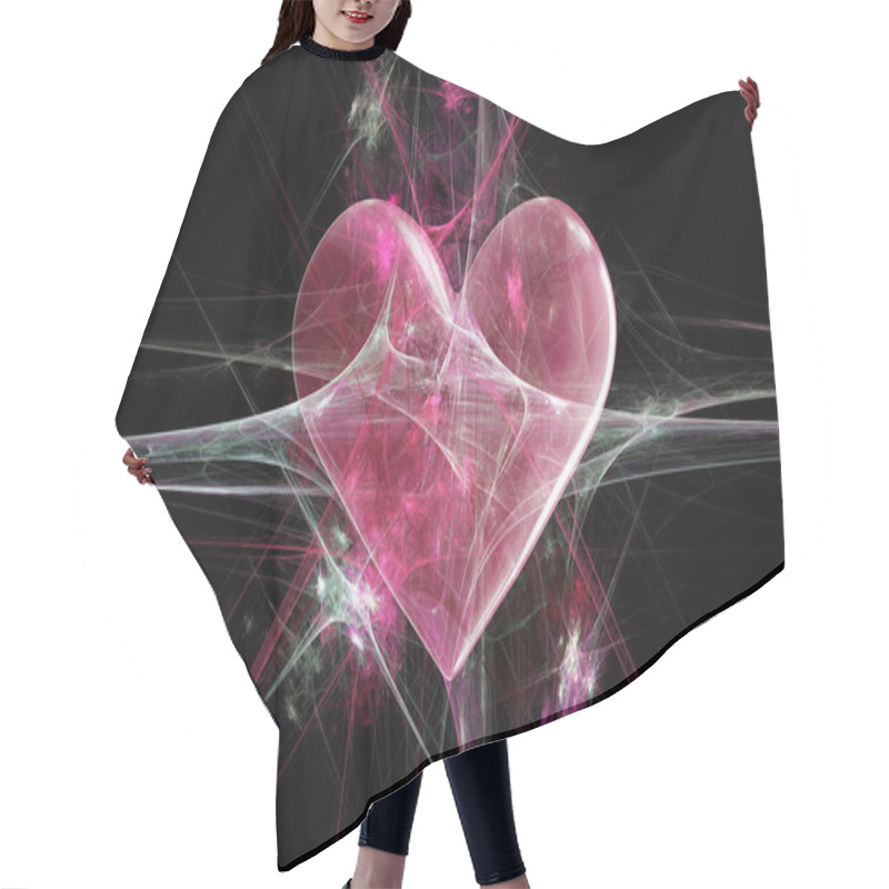 Personality  Heart In A Web, Stucked In A Spider Web, Tangled Relationship Concept, 3d Render Hair Cutting Cape