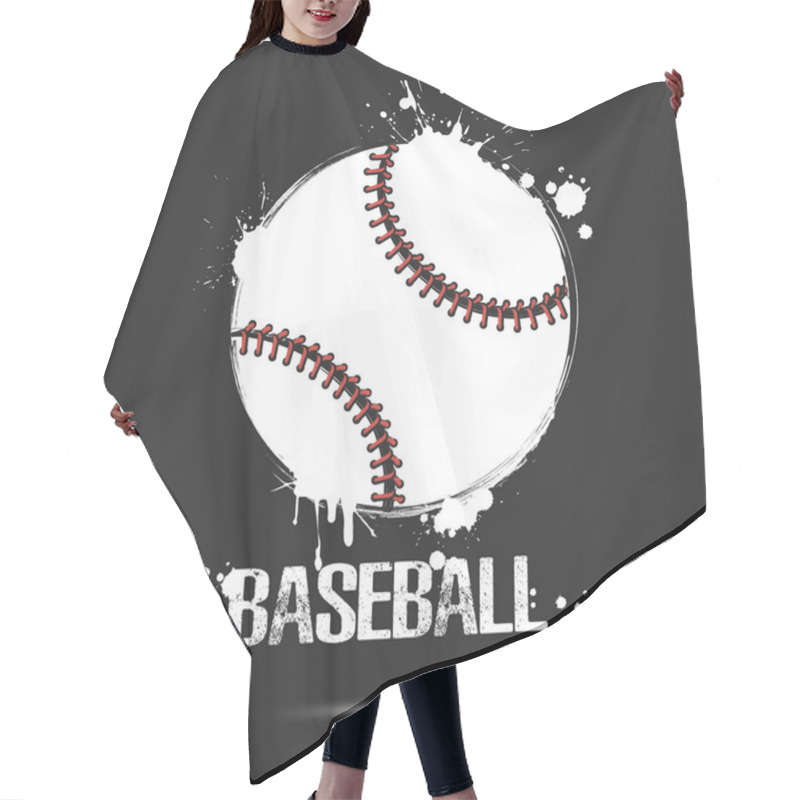 Personality  Baseball Ball Icon. Abstract Baseball Ball For Design Logo, Emblem, Label, Banner. Baseball Template On Isolated Background. Grunge Style. Vector Illustration Hair Cutting Cape