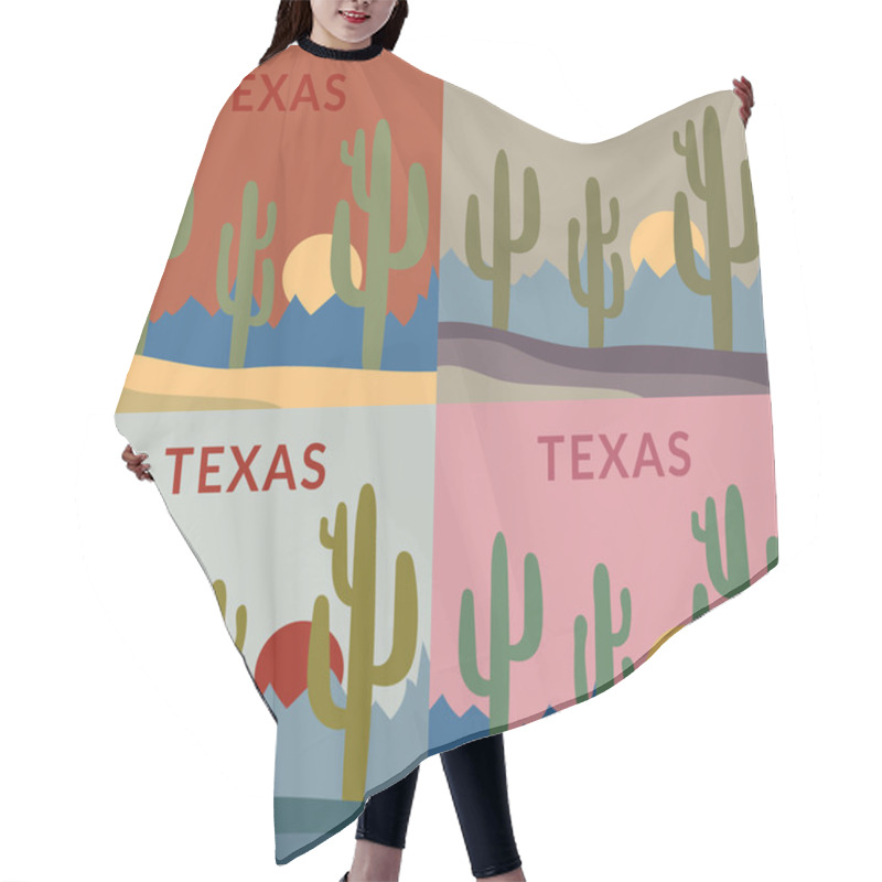 Personality  Texas T-shirt Design Set Hair Cutting Cape