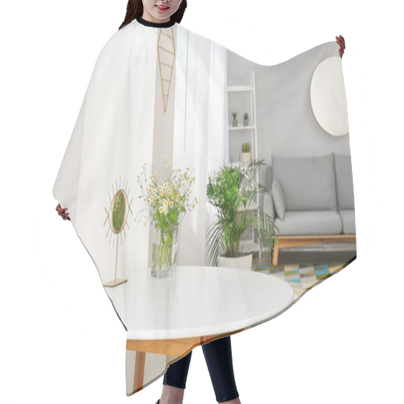 Personality  Interior Of Modern Studio Apartment Hair Cutting Cape