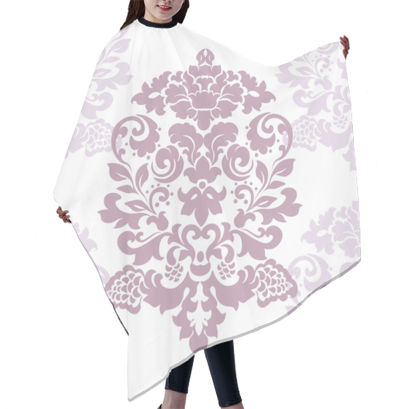 Personality  Vector Floral Damask Ornament Pattern Hair Cutting Cape