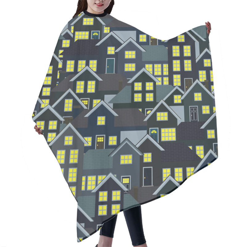 Personality  Neighborhood At Night Background Hair Cutting Cape