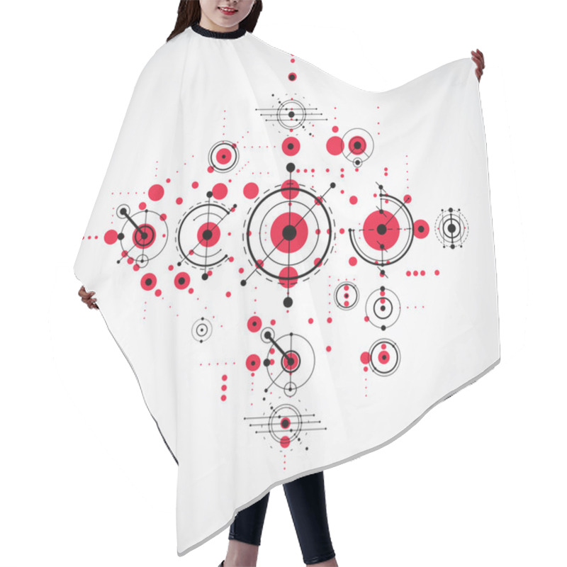 Personality  Bauhaus Red Abstract Background  Hair Cutting Cape