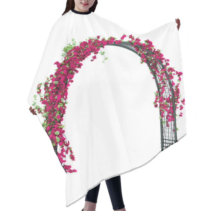 Personality  Arched Pergola Of Black Glossy Metal Hair Cutting Cape