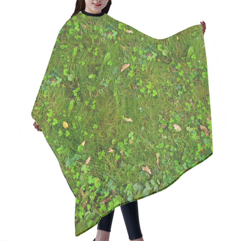 Personality  Seamless Autumn Grass Texture With Foliage Hair Cutting Cape