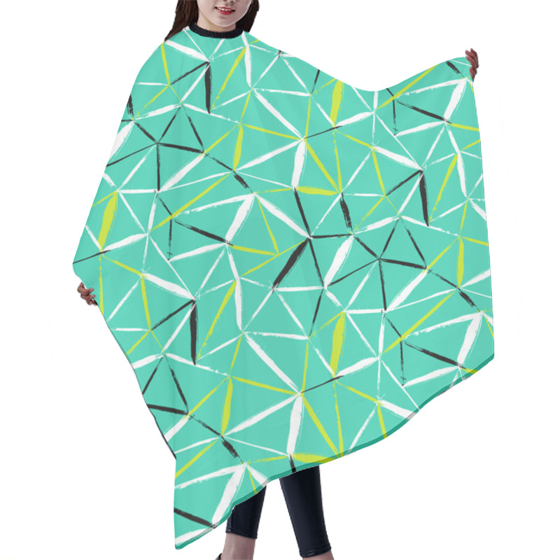 Personality  Hand Painted Geometric Pattern Hair Cutting Cape