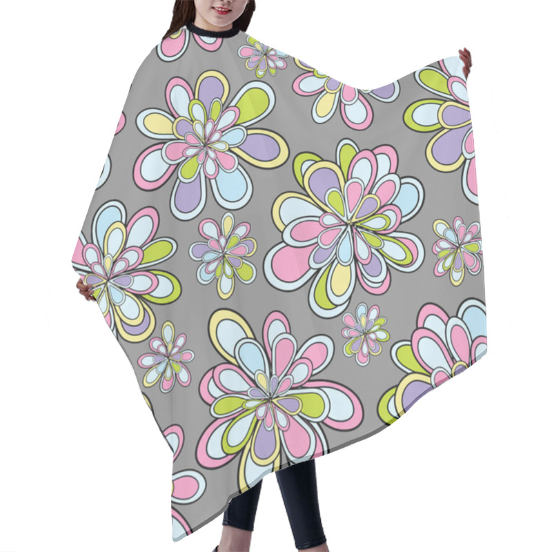 Personality  Pattern With Flowers Hair Cutting Cape