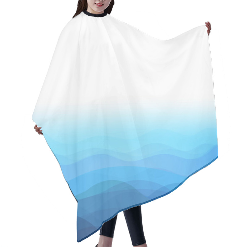 Personality  Sea Background Illustration Hair Cutting Cape