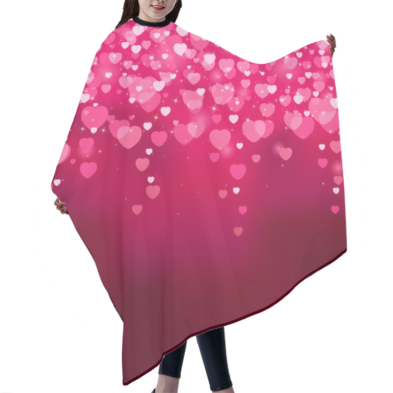 Personality  Blurry Hearts Hair Cutting Cape