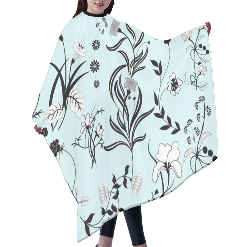 Personality  Lovely Decorative Stylish Flowers Elements Hair Cutting Cape