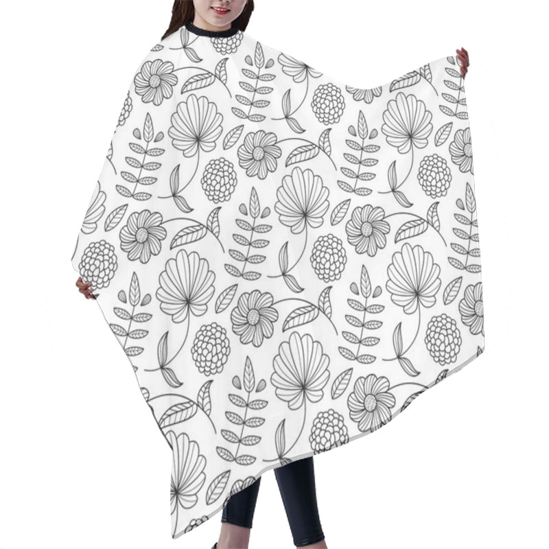 Personality  Summer Floral Seamless Pattern Hair Cutting Cape