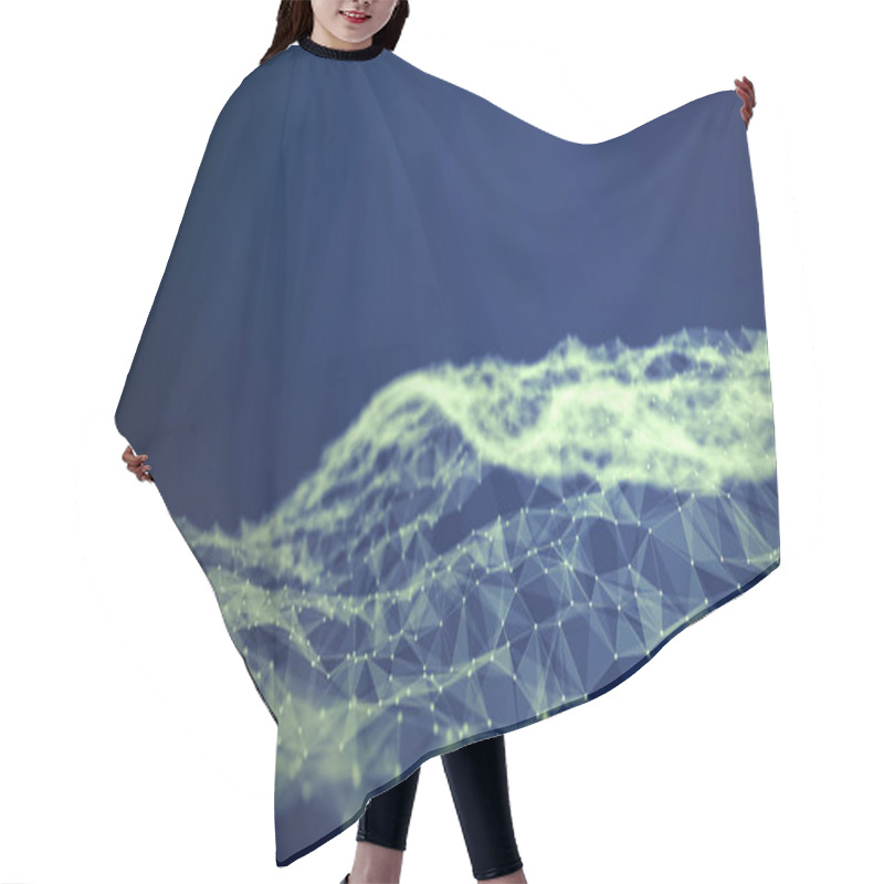 Personality  Low Poly Sea Concept Hair Cutting Cape