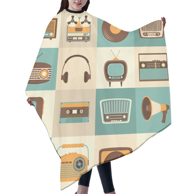 Personality  Retro Electronic Collection Hair Cutting Cape