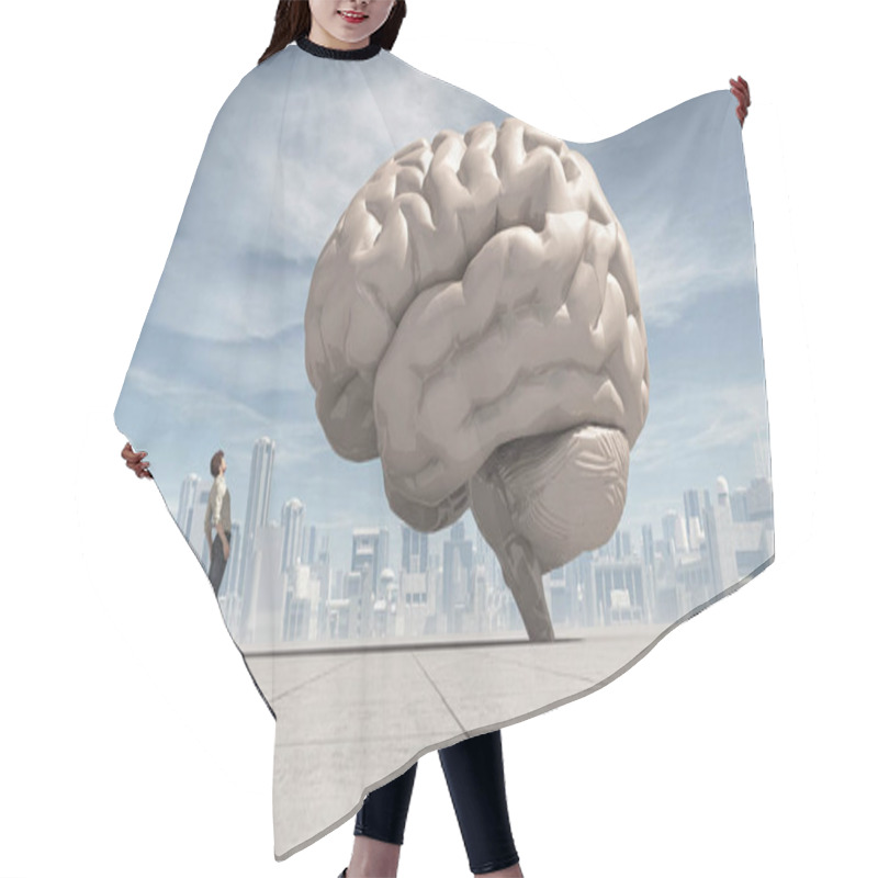 Personality  Looking Up To Brain Hair Cutting Cape