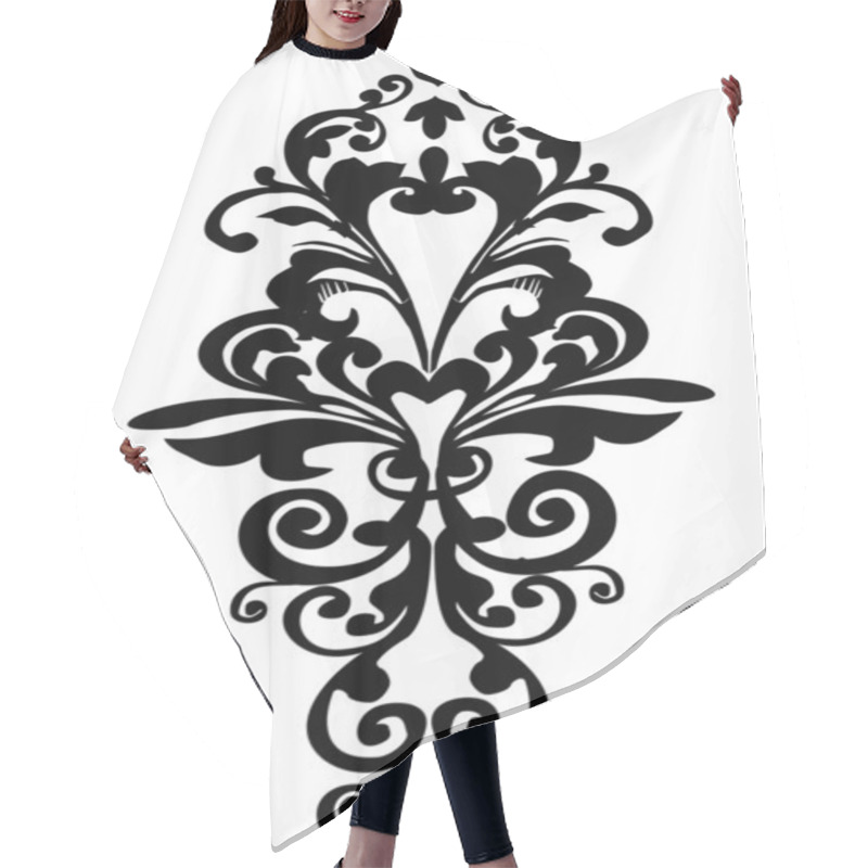 Personality  Black Simple Symmetric Pattern Hair Cutting Cape