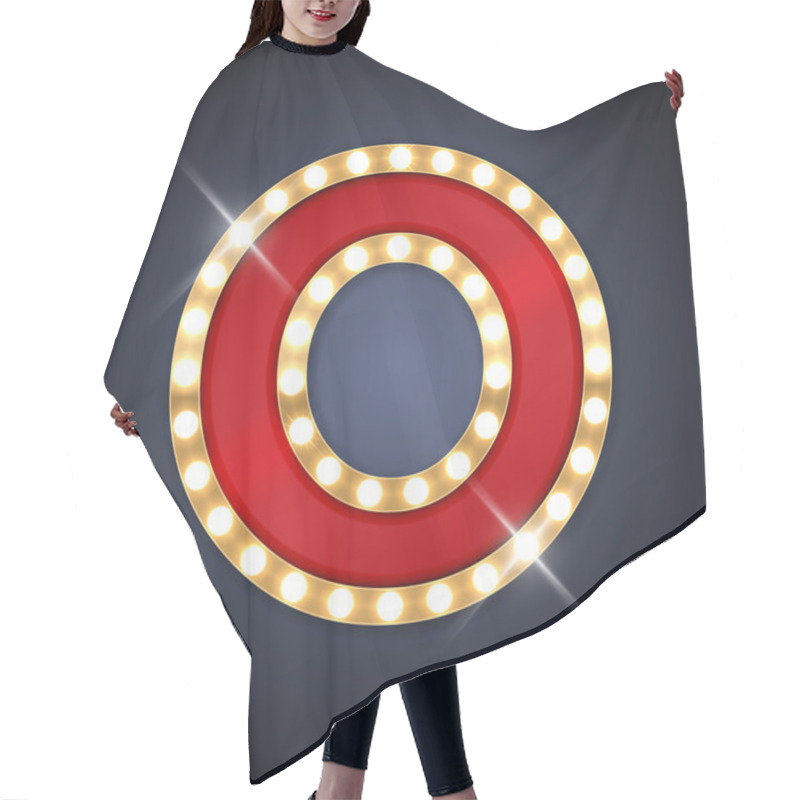 Personality  Letter O In Shape Of Retro Sing-board With Lamps Hair Cutting Cape