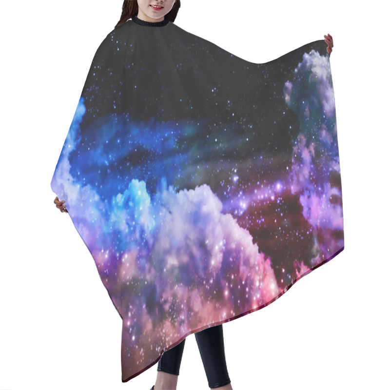 Personality  Blue And Magenta Northern Lights Hair Cutting Cape