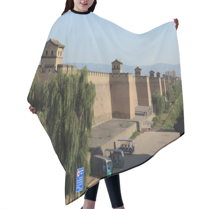 Personality  The City Wall Of Pingyao In China Hair Cutting Cape