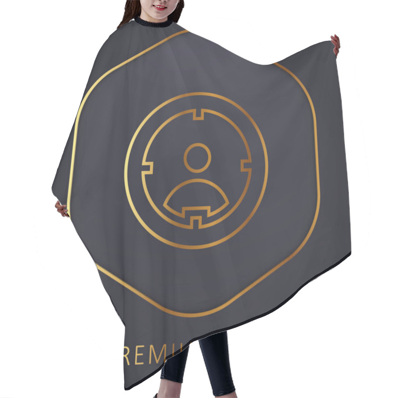 Personality  Aim Golden Line Premium Logo Or Icon Hair Cutting Cape