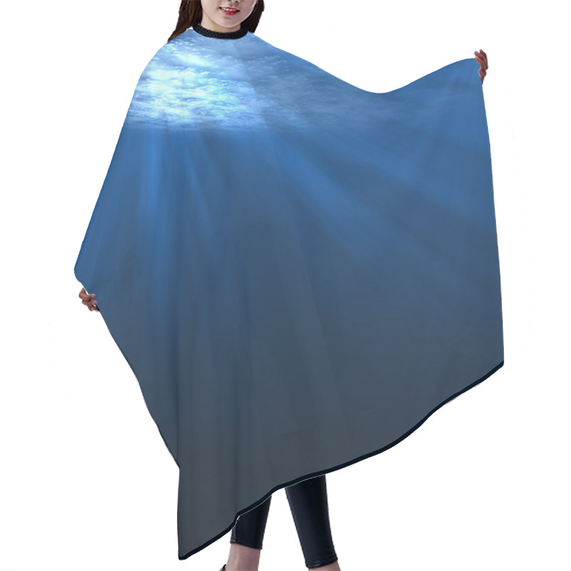 Personality  Underwater Scene With Rays Of Light Hair Cutting Cape