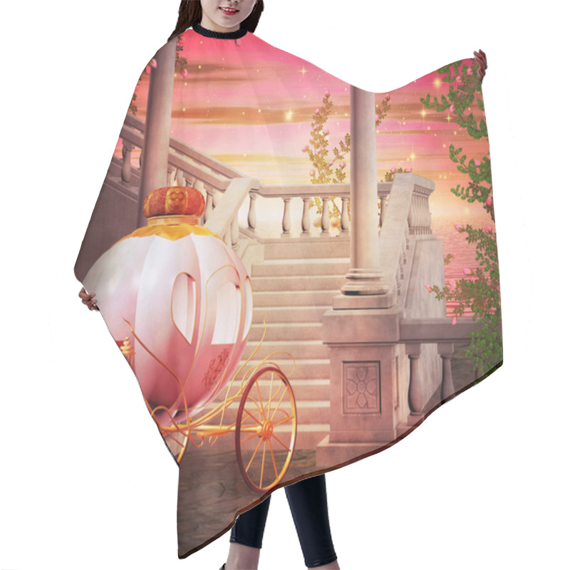 Personality  Carriage Castle Fantasy Backdrop Hair Cutting Cape