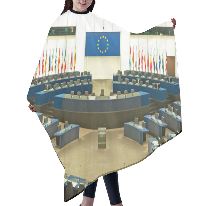 Personality  Plenary Room Of The European Parliament In Strasbourg Hair Cutting Cape