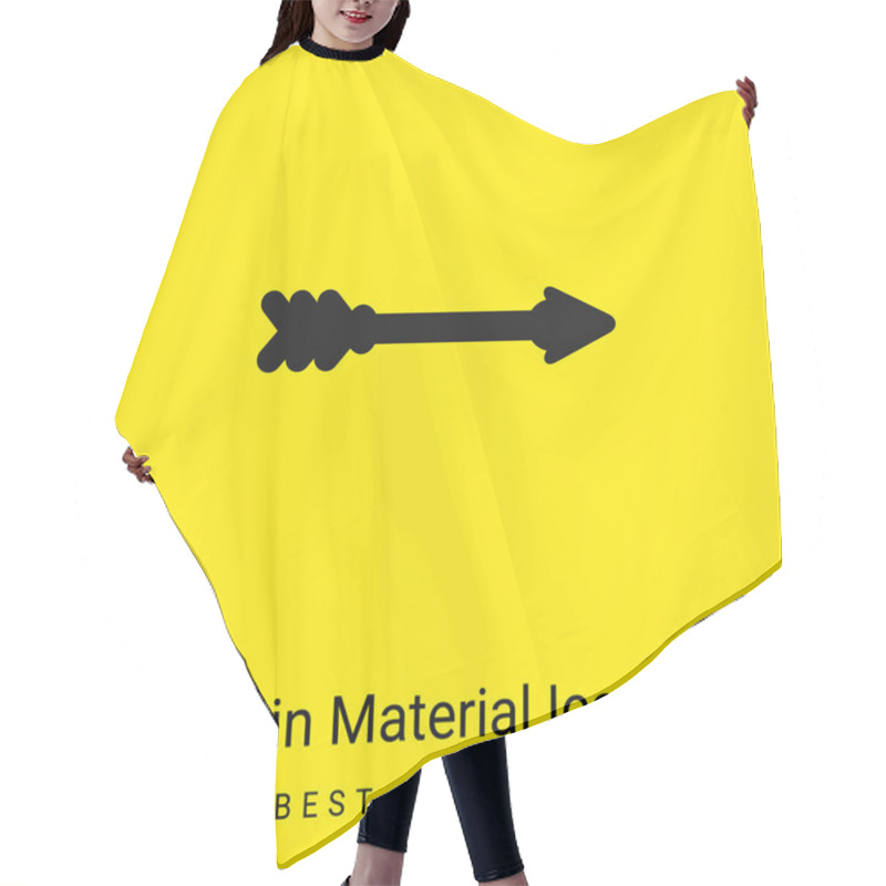 Personality  Arrow Minimal Bright Yellow Material Icon Hair Cutting Cape