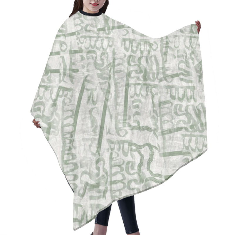 Personality  Seamless Two Tone Hand Drawn Brushed Effect Pattern Swatch Hair Cutting Cape