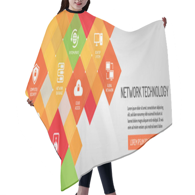 Personality  Network Technology Banner Hair Cutting Cape