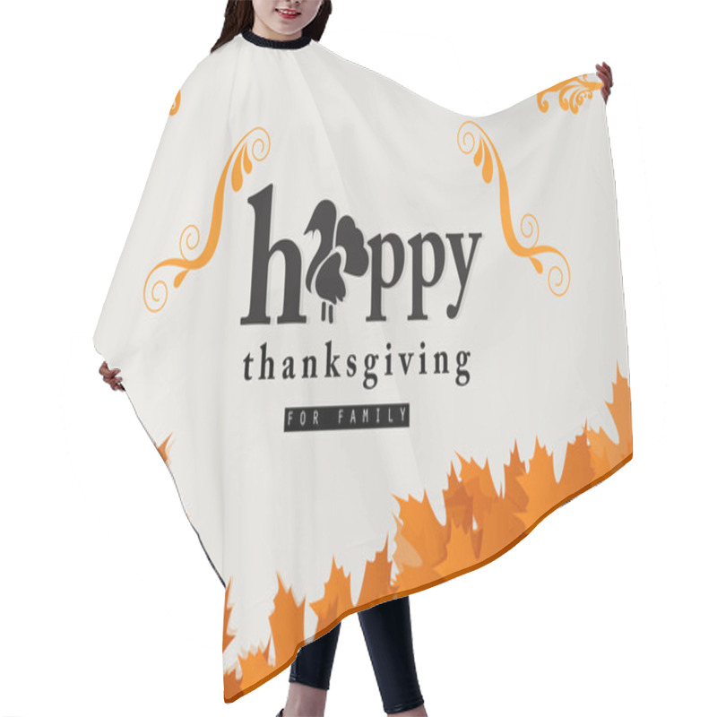 Personality  Happy Thanksgiving Hair Cutting Cape