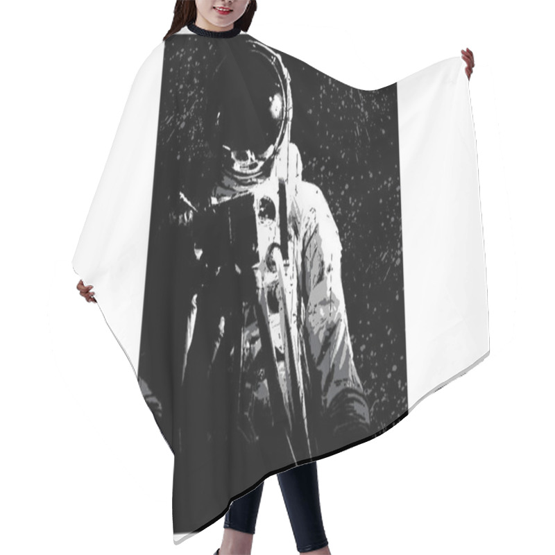 Personality  Spaceman On Outer Space Hair Cutting Cape