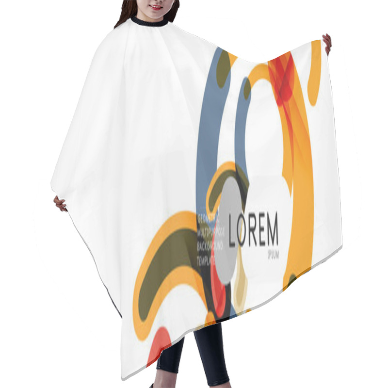 Personality  Linear Design Circle Background Hair Cutting Cape