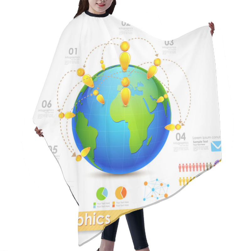 Personality  Business Infographics Hair Cutting Cape