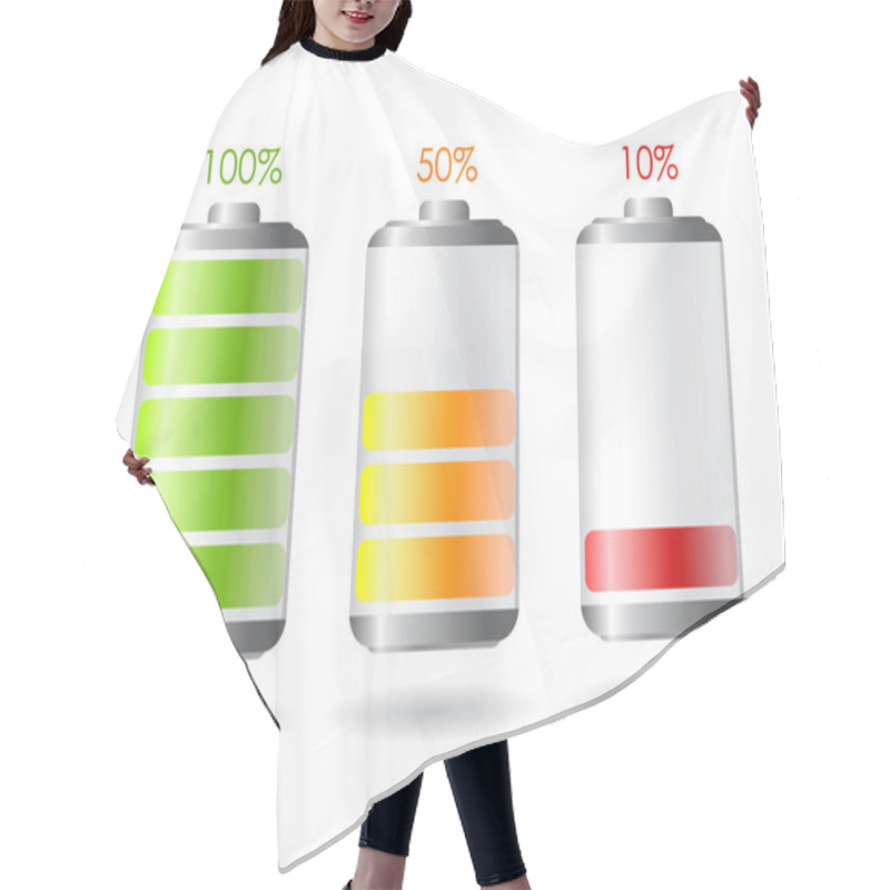 Personality  Vector Battery Illustrations Hair Cutting Cape