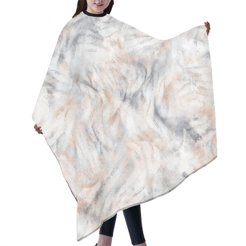 Personality  Seamless Neutral And White Grungy Classic Abstract Surface Pattern Design For Print. High Quality Illustration. Monochrome Earth Colored Design With White Pattern Design Overlay. Repeat Graphic Swatch Hair Cutting Cape