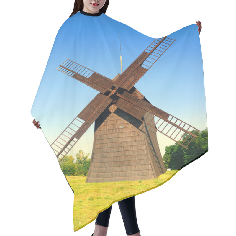 Personality  Old Windmill. Hair Cutting Cape