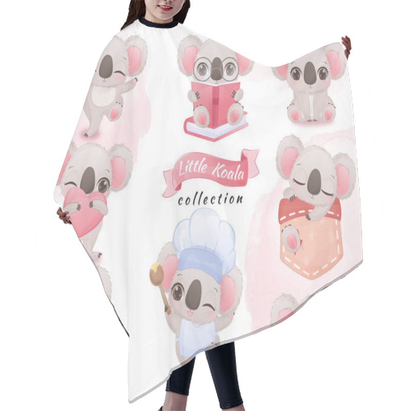 Personality  Adorable Little Koala Illustration Hair Cutting Cape