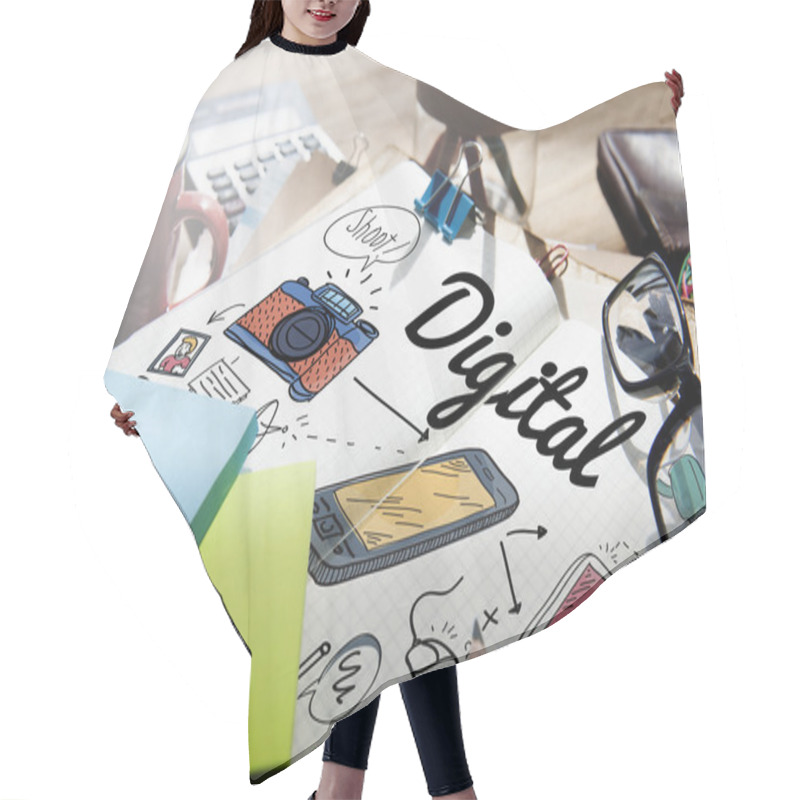 Personality  Digital Gadget Innovation Concept Hair Cutting Cape