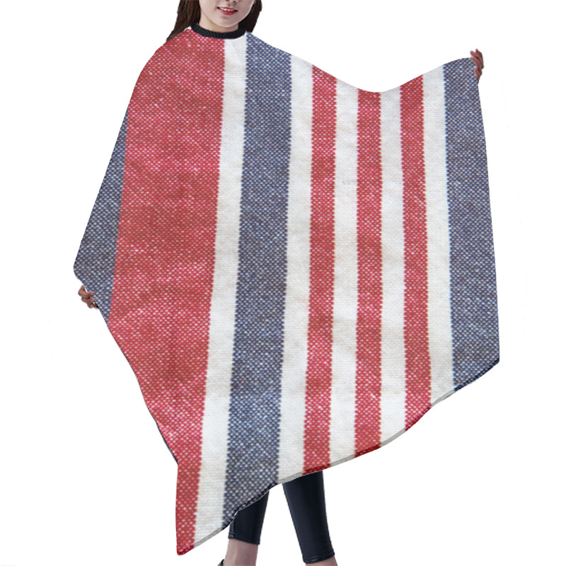 Personality  Cotton With Red, Blue And White Stripes Hair Cutting Cape