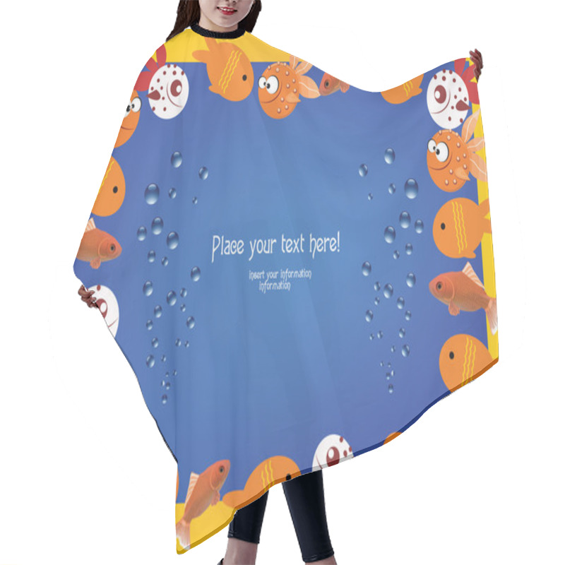 Personality  Vector Funny Fish,vector Goldfish Hair Cutting Cape