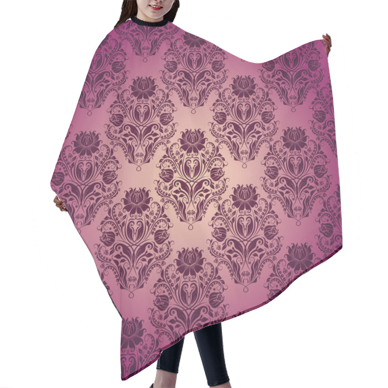 Personality  Damask Seamless Floral Pattern Hair Cutting Cape