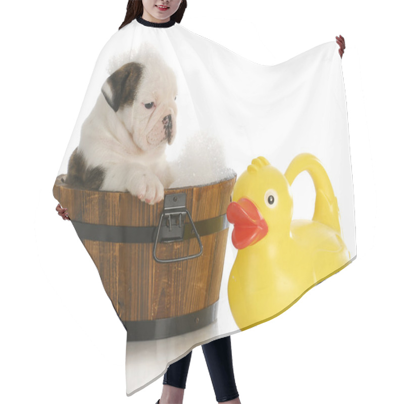 Personality  Puppy Bath Time Hair Cutting Cape