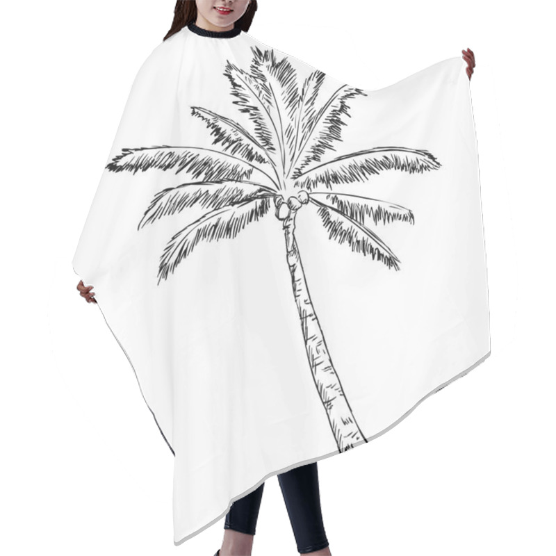 Personality  Sketch Palm Tree Hair Cutting Cape