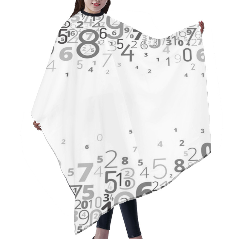 Personality  Vector Background From Numbers Hair Cutting Cape