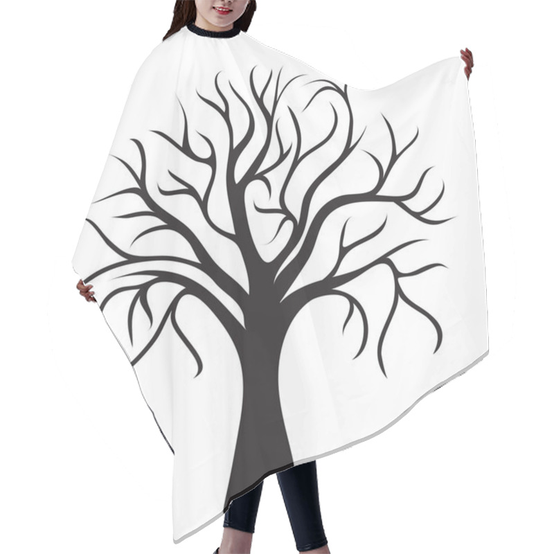 Personality  Black Tree Without Leaves Hair Cutting Cape