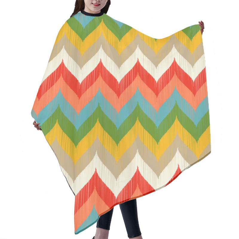 Personality  Wave Zigzag Pattern Hair Cutting Cape