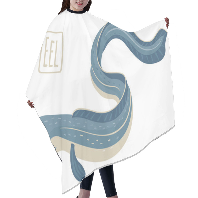 Personality  Eel, Vector Illustration Hair Cutting Cape